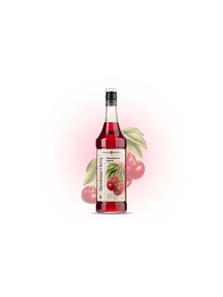 Нет бренда Сироп «Македонская вишня» Pinch&Drop стекло 1л D=85,H=330мм
