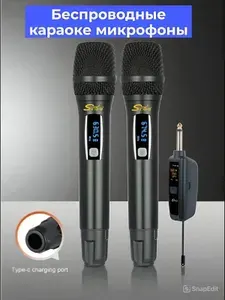 Беспроводные караоке микрофоны с ресивером Sing-e ZQS-2M503