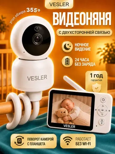 Видеоняня с монитором, беспроводная, без wifi, Радионяня с камерой, умная