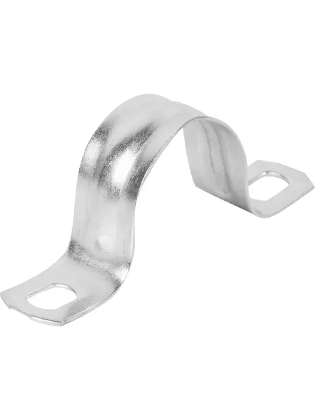 Скоба двухлапковая Oxion D25-26 мм оцинкованная 10 шт