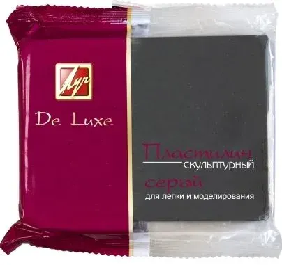 Скульптурный пластилин Луч "Серого цвета" 300 гр.