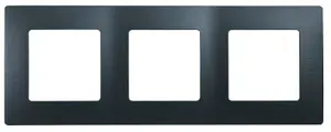 Рамка трехпостовая Etika, 3шт, антрацит, для розеток и выключателей Legrand/Daccord