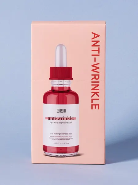 TENZERO Омолаживающая ампульная маска для лица 28мл*10шт Signature Ampoule Mask Anti-Wrinkle