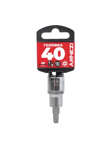 Торцевая головка 1 2 со вставкой торкс TORX Security T40 ARNEZI