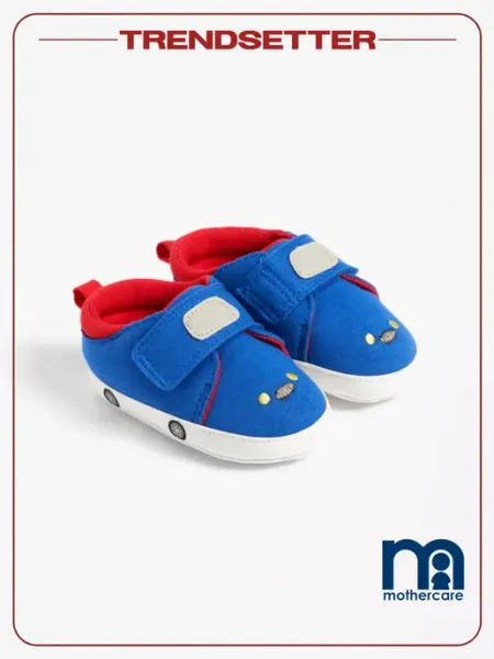 Пинетки для малышей новорожденных кроссовки на липучках Mothercare