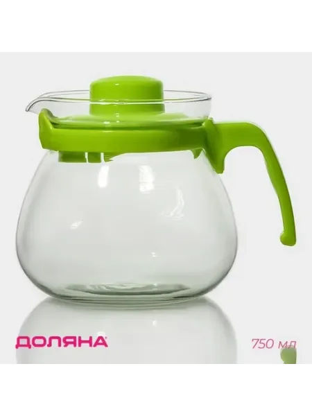 Элегантный стеклянный заварочный чайник