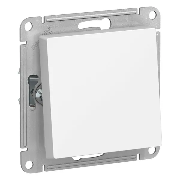 Переключатель одноклавишный AtlasDesign Aqua, цвет белый, IP44, сх.6, 10АХ
