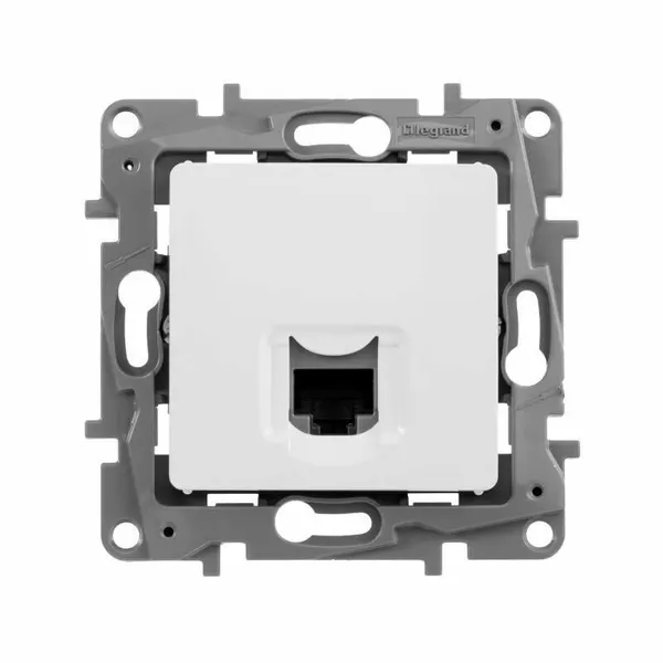 Розетка компьютерная Legrand одноместная, СП, RJ45, категория 5E, UTP, механизм белый