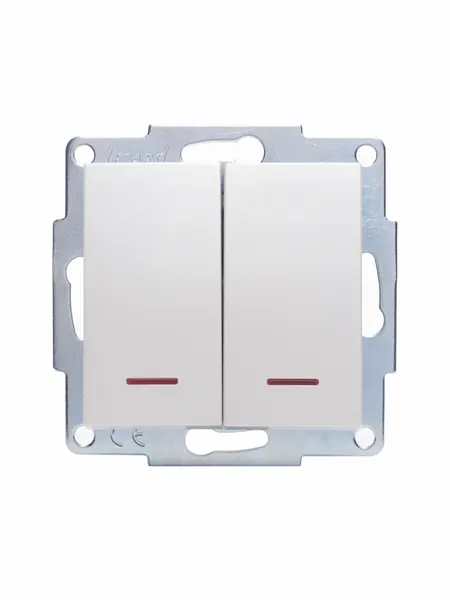 Выключатель двойной с подсветкой / VESNA
