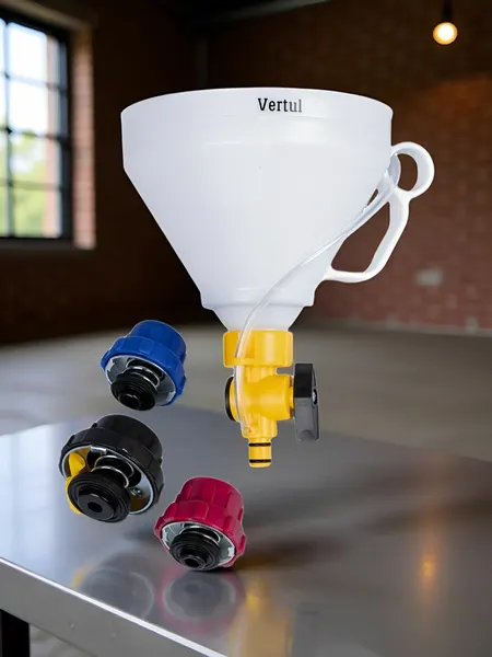 Воронка для охлаждающей жидкости Vertul VR50303, ABS пластик, с краном, 175 мм