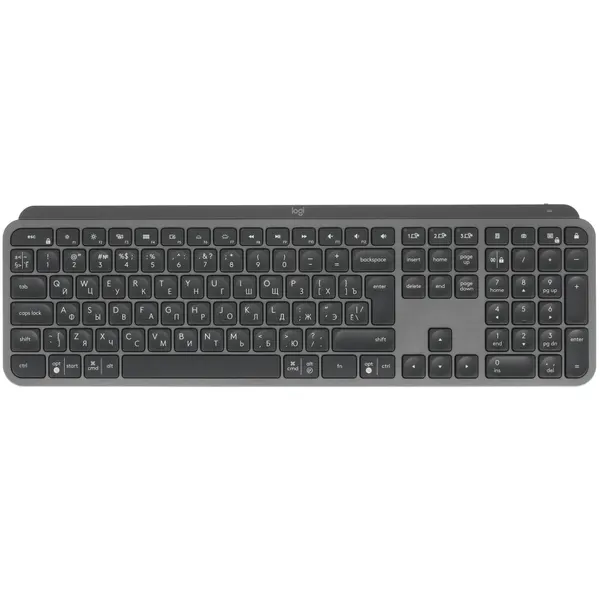 Беспроводная мембранная клавиатура Logitech MX Keys Advanced, русская раскладка, черный