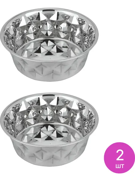 Mr.Kranch Миска для кошек и собак Мистер Кранч Daimond 400мл, 2 шт