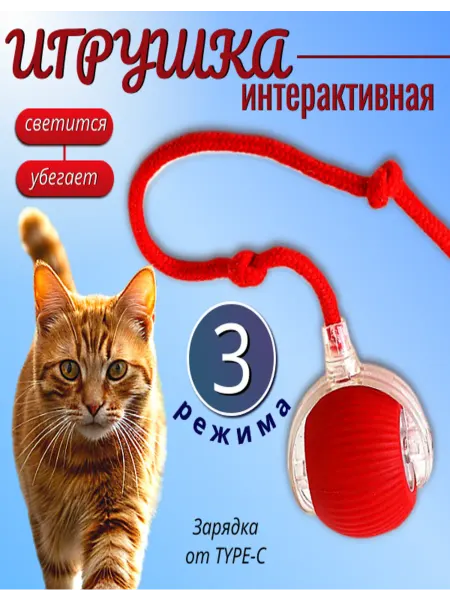 DaLeRoSe Мяч игрушка интерактивная с хвостиком