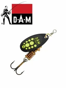 Блесна Вращающаяся DAM (№1 / 3гр) Standard - цвет: Black Yellow