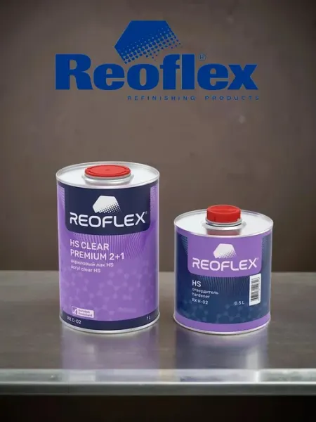 Лак HS 2+1 2К акриловый автомобильный, уп.1л+0,5л Reoflex