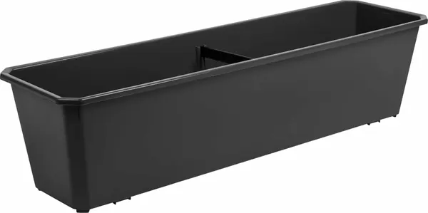 Ящик балконный Idiland 60x17x15 см пластик цвет тёмно-серый