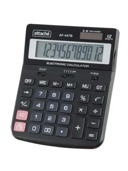 Калькулятор настольный AF-447B, 12 разрядный Attache