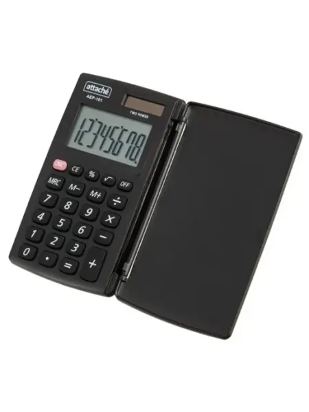 Калькулятор карманный с крышкой, AEP-101 8 разрядный Attache