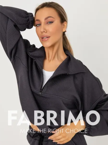 Спортивный костюм на молнии полузамок FABRIMO