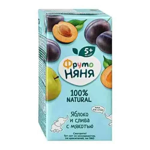 ФрутоНяня сок со вкусом "яблока и сливы" 10 тетрапакетов 0.2л