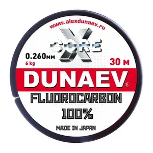DUNAEV Флюорокарбоновая леска для рыбалки, размотка: 30 м, толщина: 0.260 мм