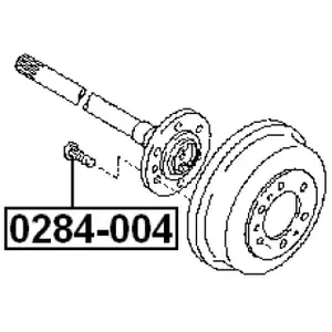 Шпилька колёсная FEBEST 0284-004 для автомобилей Nissan, Subaru.