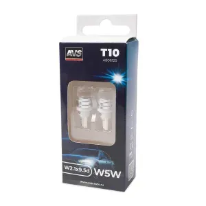 Светодиодная лампа AVS T10 T037 /белый/ (W2,1x9,5d) 1,5W усечённая. блистер, 2 шт