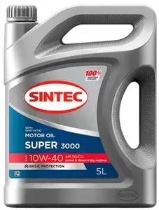 SINTEC Супер 3000 10W-40 Масло моторное, Полусинтетическое, 5 л