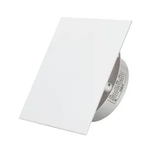 Вытяжной тонкий вентилятор SlimVent МV 120, стекло квадрат белый матовый