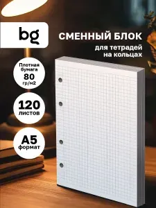 Сменный блок для тетради на кольцах А5 120 листов