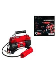 Компрессор автомобильный CRISTYLEAVTO CA-610 Double Power с фонарем 85 л. в мин 2-х поршневой