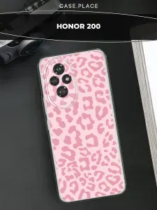 Чехол на Хонор 200 / Honor 200 с принтом "Нежные леопардовые пятна"