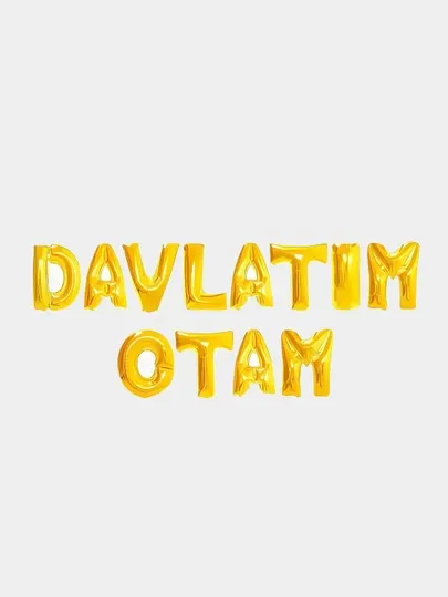 Набор фольгированных шаров Jannatim Onam и Davlatim Otam,подарок родителям