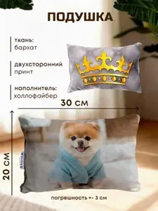 Мягкая бархатная подушка, лежанка для собак и лежанка для кошек, 20х30 см, Шпиц, Darling