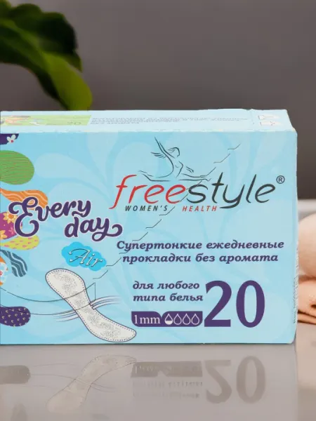 Прокладки женские ежедневные "Free Style Every Day", без аромата, 20 шт