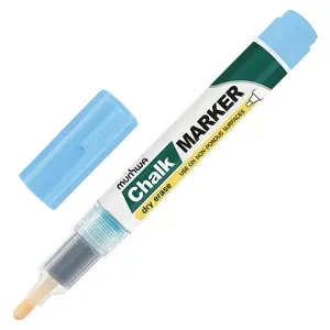 Маркер меловой MunHwa "Chalk Marker", сухостираемый, 3 мм, на спиртовой основе, голубой