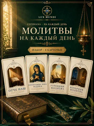 Молитвенная карточка Отче наш, православная молитва на каждый день, 8,6 x 5,4 см