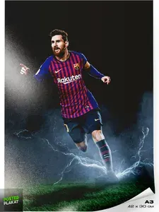 Постер Лионель Месси / Lionel Messi, стильный постер на стену для интерьера, спортивная коллекция для фаната футбола, А3 (420х297 мм), ПП