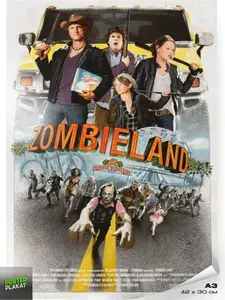 Постер Добро пожаловать в Zомбилэнд, Zombieland, по мотивам фильма, постер на стену для интерьера, в комнату для дома и офиса, А3 (420х297 мм), ПП