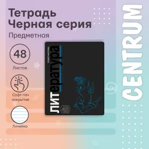 Тетрадь предметная Литература, линейка, 48 листов