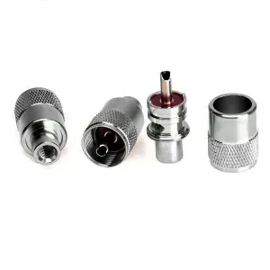 Разъем антенный PL-259 ( на кабель RG-58, 5-6мм) для рации (1 шт) пластиковый изолятор