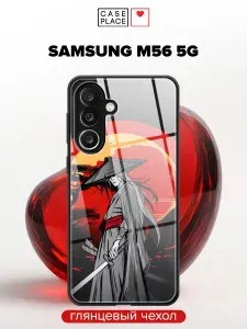 Чехол на Самсунг М56 5G стеклянный