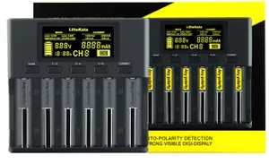 Зарядное устройство для аккумуляторов LiitoKala Lii-S6, для Li-ion, LiFePO4, Ni-MH, Ni-Cd, 6 слотов