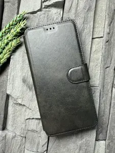 Чехол книжка для Infinix Note 60 Pro / Infinix Note 60 ( Инфиникс Ноут 60 Про / Инфиникс Ноут 60 ) кожаный с магнитной застежкой , с функцией подставки , черный