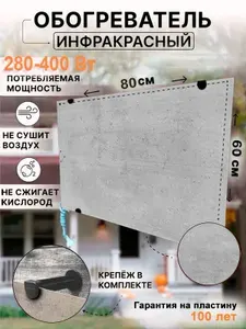Маломощный инфракрасный обогреватель 60х80 см Баган (Доброе тепло) РЭН-5 декор ЛОФТ на стену