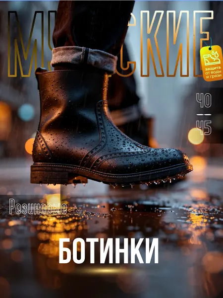 Deamis Сапоги резиновые короткие утепленные осень