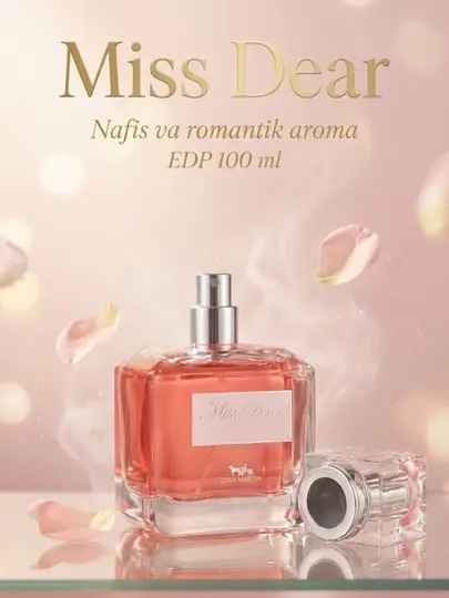 Miss Dear, 100 мл – женская парфюмерная вода, с нежным и романтичным ароматом