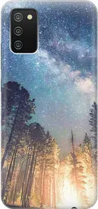 Ультратонкий силиконовый чехол-накладка для Samsung Galaxy A02s с принтом "Млечный путь"