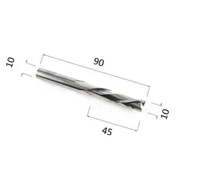 Фреза DJTOL A2FLX1045 компрессионная спиральная двухзаходная (по дереву, композиту (АКП), пластику)