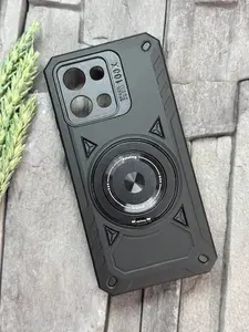 Чехол противоударный для Oppo A6 Pro ( Оппо А6 Про ) с функцией подставки ,с кольцом-держателем,ударопрочный, усиленный , черный